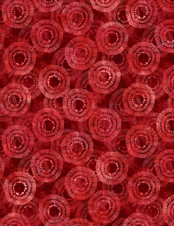 Red Circle Burst 108" fabric by Wilmington, 2122-331