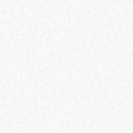 White Curly Cue tone on tone 44" fabric by Quilting Treasures, 21517-Z, Quilting Illusions