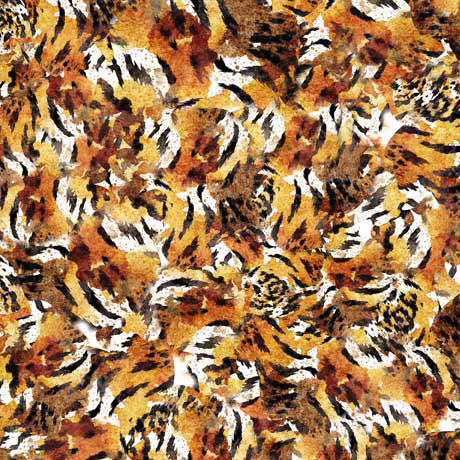 Eye of the Tiger, Tiger Skin, 108" fabric by Quilting Treasures, 30477-O