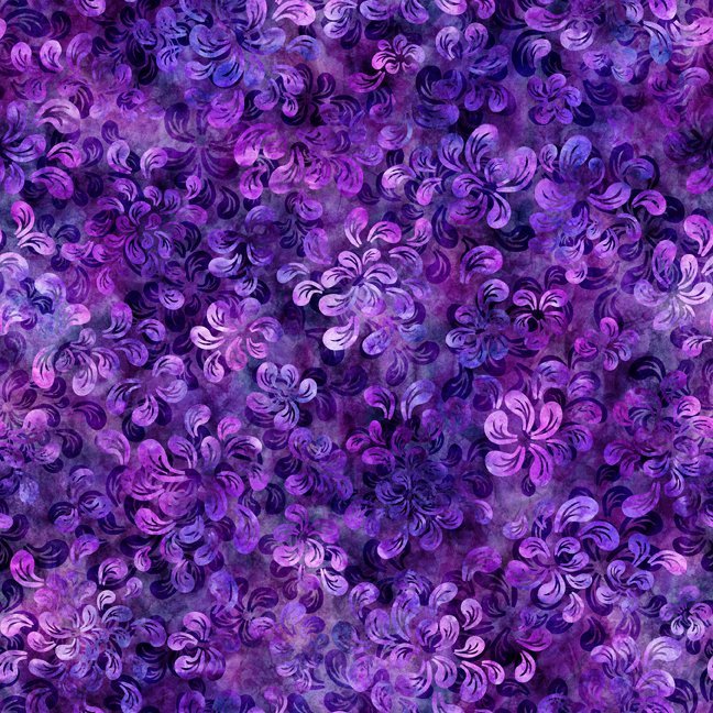 Violet Leaf blender 108" fabric by Quilting Tresasures, 30563-V, Dan Morris