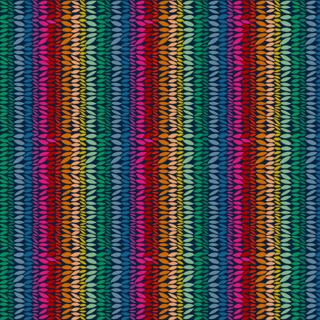Rainbow Razzle Stripe 44" fabric by Windham, 54302D-3, Twillight