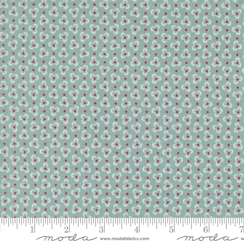 Aqua Petals 44" fabric by Moda, 3044 13, My Summer House