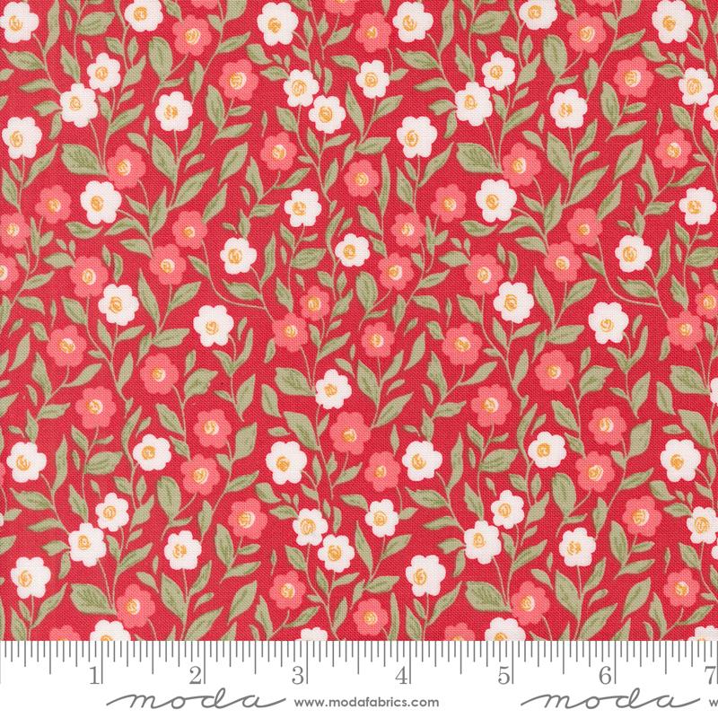 Cupid Floral Rose 44" fabric by Moda, 5221 12, Love Blooms