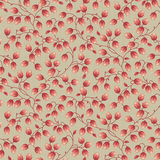 Blossom Zig Zag Buds 44" fabric by Andover, A-599-E, Cocoa Pink