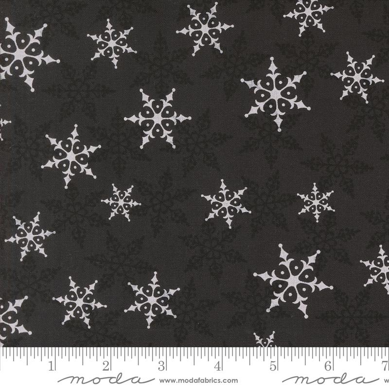 Winter Friends Charcoal Snowflakes 108" fabric by Moda, 108030 18