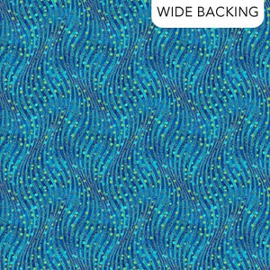 Blue Shimmer Paradise 108" fabric by Northcott, B25245-44