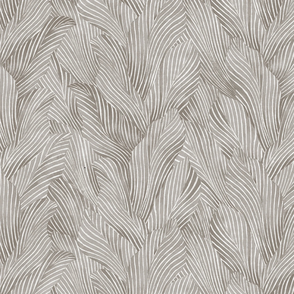 Gray Tonal Leaves 108" fabric by P&B Textiles, 05785-S