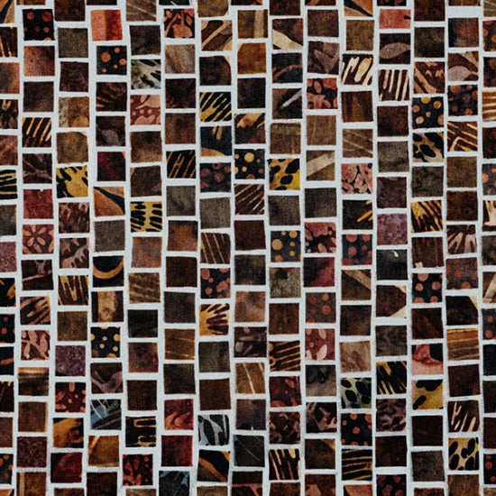 Mosaic Pieces 44" fabric by Hoffman, S4808-58 Earth