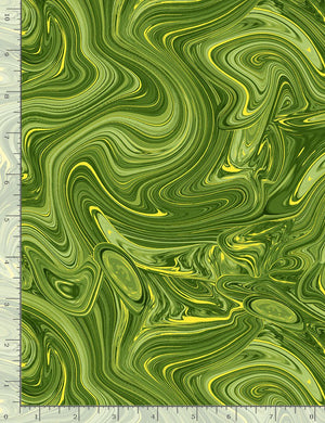 Gilded Rose Green Metallic Swirl 44" fabric by Timeless Treasures, Swirl-CM1257