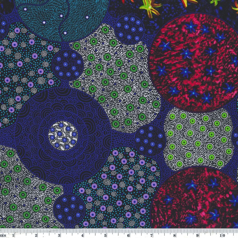 Wildbush Tomato & Apple 44" aboriginal fabric by M&S Textiles, WBTM