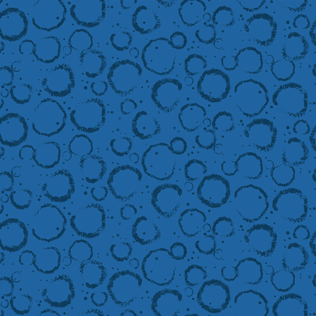 Blue Moonscape 44" fabric by Clothworks, Blast off! Y4391-90