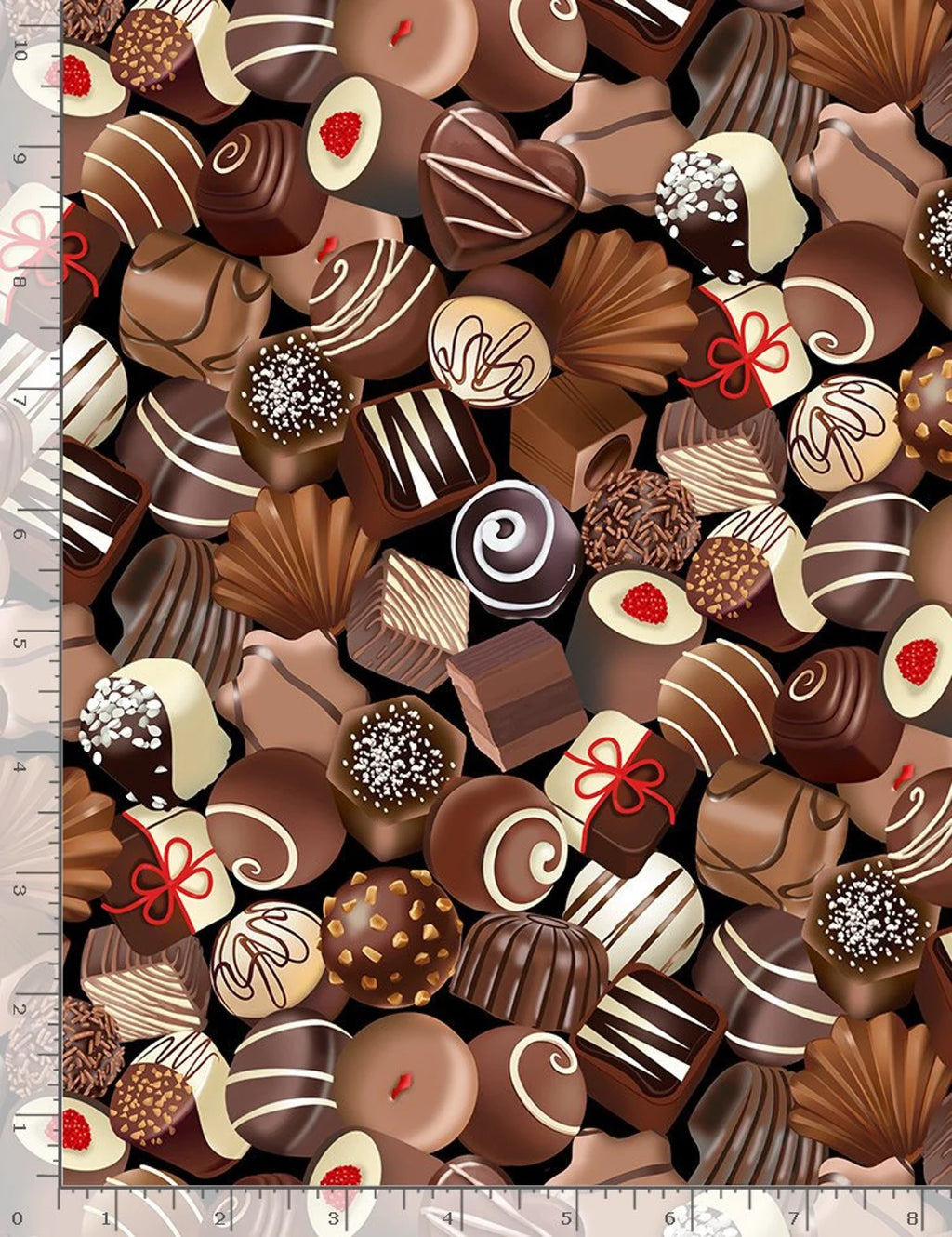 Chocolate Truffles 44" fabric by Timeless Treasures, C1086