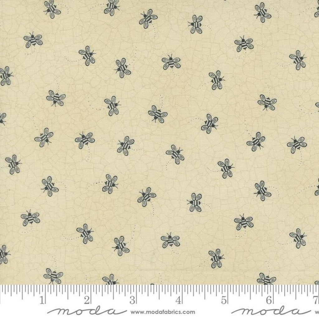 Linen Bees 44" fabric by Moda, 7054 12, Bloom and Grow