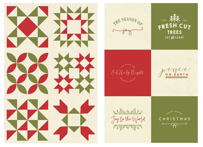 Red Barn Christmas Panel by Moda, 55540-11P