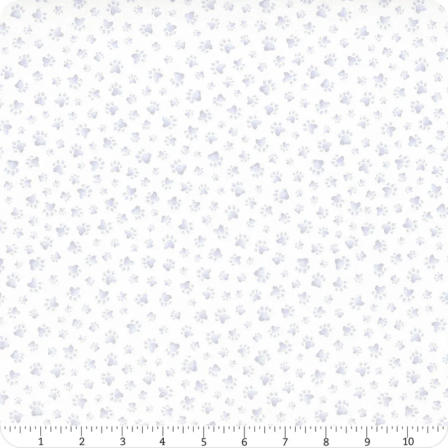 Grey Paw Prints 44" fabric by Maywood, MAS10420-K, Whiskers & Paws
