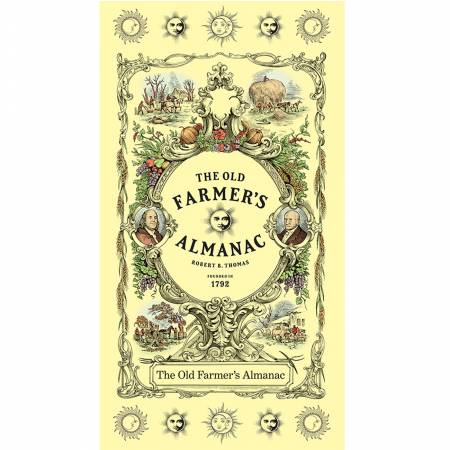 Old Farmers Almanac Floral Etched 24" Panel by Sykel, 10323-X