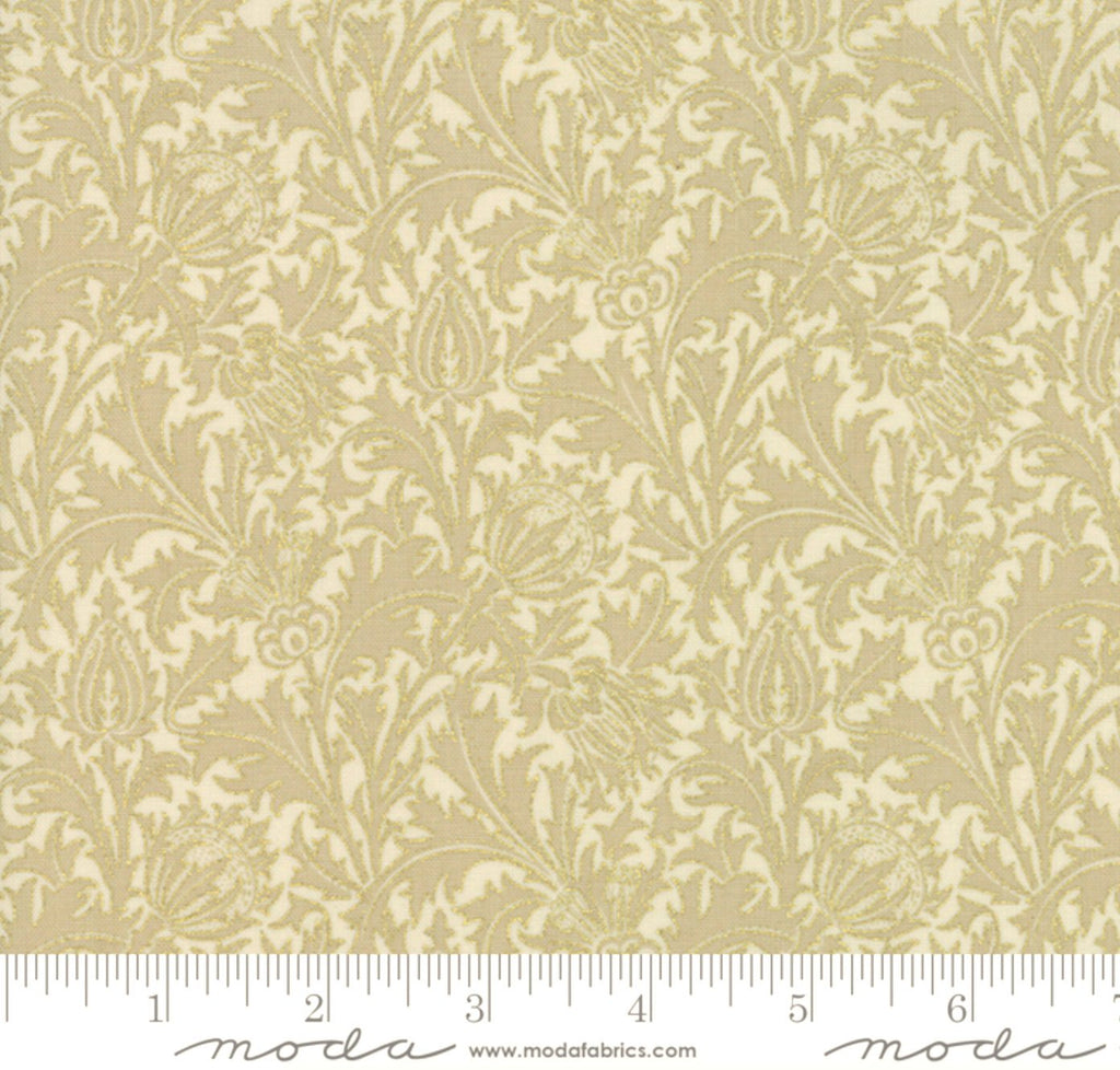 Linen Morris Holiday Metallic 108" fabric, Moda, 11144-11M
