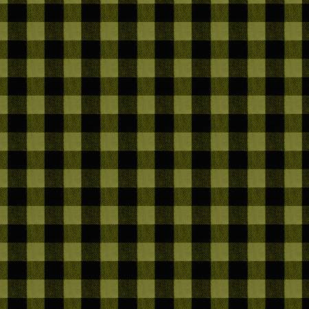 Green Buffalo Check 44" fabrics by Wilmington, 11168-797, Cozy Critters