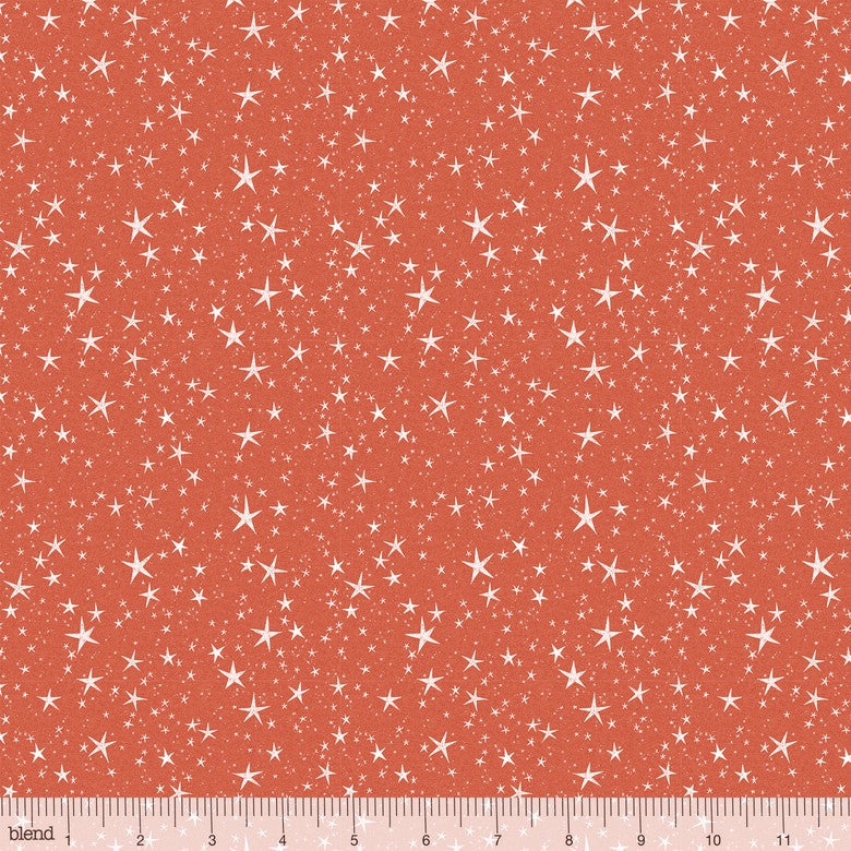 Orange Sienna Halloween stars 44" fabric, Blend Fabrics, 112.123.06.1, Halloween Skies