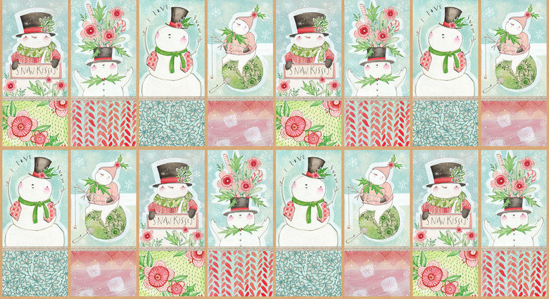 Fun Snowman block panel, Blend Fabrics, 112.124.02.1, Snow Sweet Panel