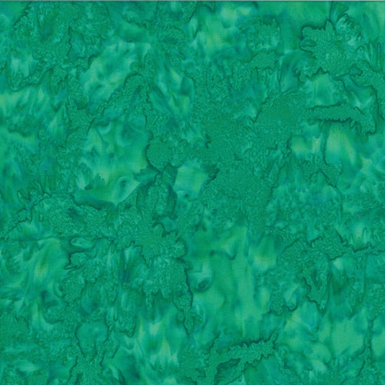 Shamrock Green 44" batik by Hoffman, 1895-710, 1895 Watercolors