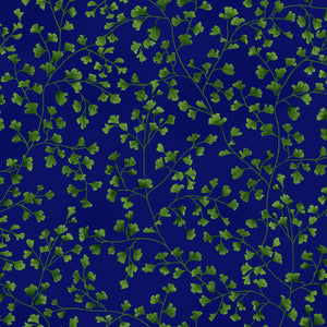 Dark Blue with Green leaves 44" fabric by RJR, Bloomfield Avenue, Greenglen, Night Sky Fabric, 3568-002