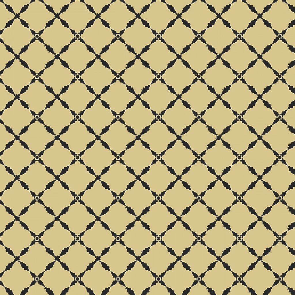 Green / Tan Lattice Metallic 44" fabric, Windham, 51225M-8, The Grand Illusion