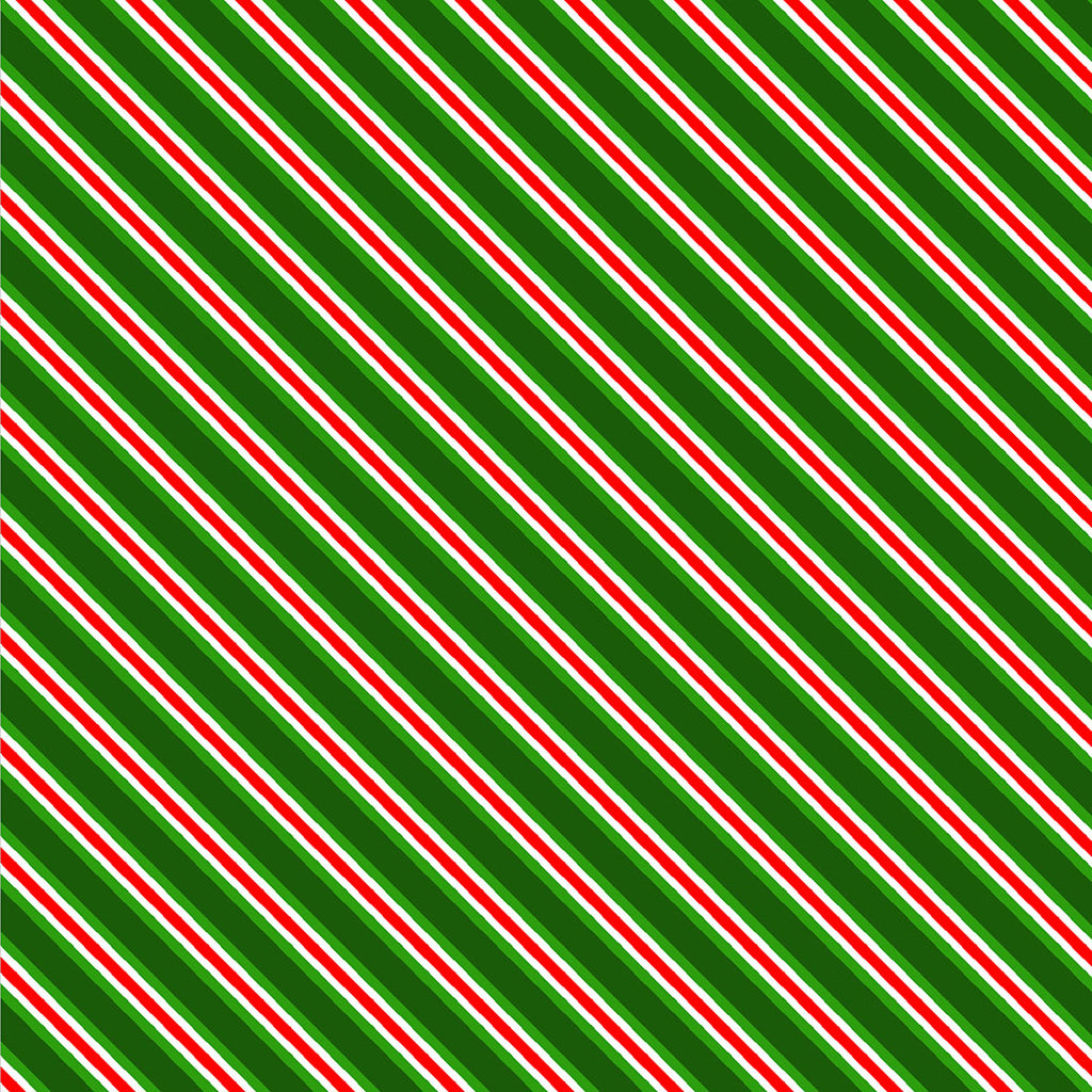 Green Diagonal Stripe 44" fabric by Oasis, 59-5342, Noel