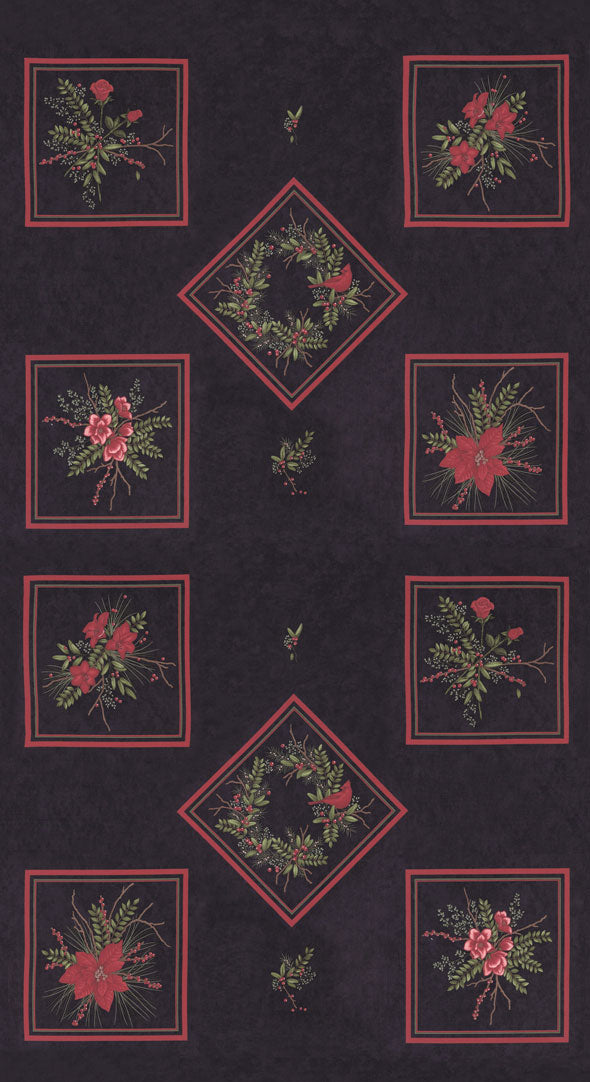 Ebony Winter Manor 24" x 44" panel by Moda, Holly Taylor, 6770 17