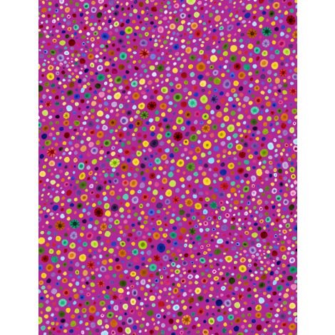Fuchsia Glass Beads wide backing 108" fabric by Wilmington, 6827-363