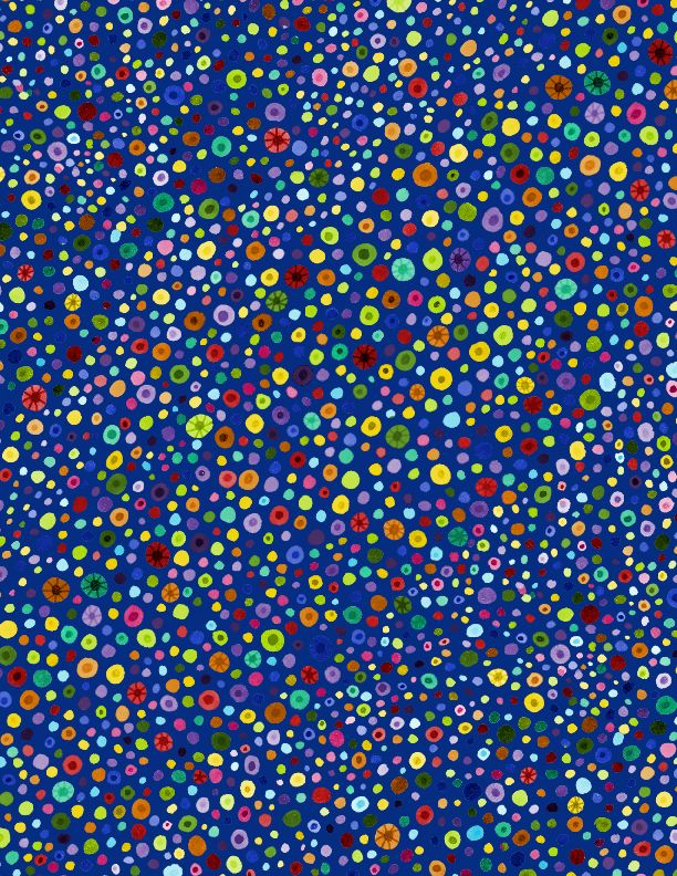 Blue Glass Beads wide backing 108" fabric by Wilmington, 6827-493