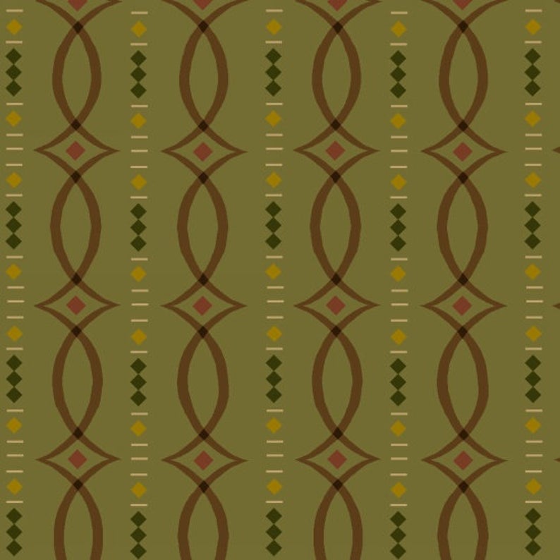 Green Fancy Stripes 44" fabric by Henry Glass, 6876-66, Helping Hands