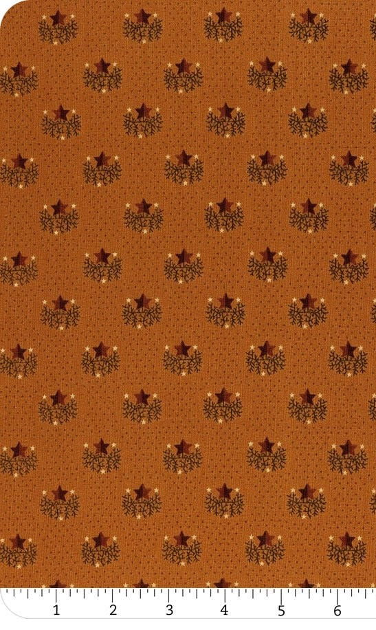 Gold Banner Star 44" fabric by Henry Glass, 6883-30, Helping Hands