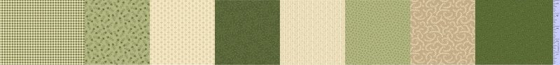 Green and Cream 5" stripes 44" fabric, Marcus, R238424-0514, Patches of Joy