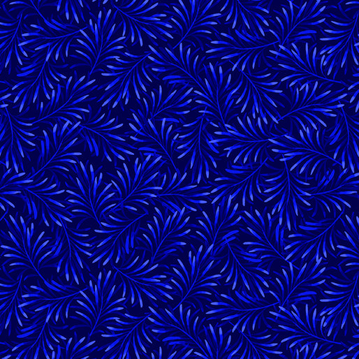 Navy Blue Leaves 108" fabric, Benartex, 9661W-55, Boughs of Beauty