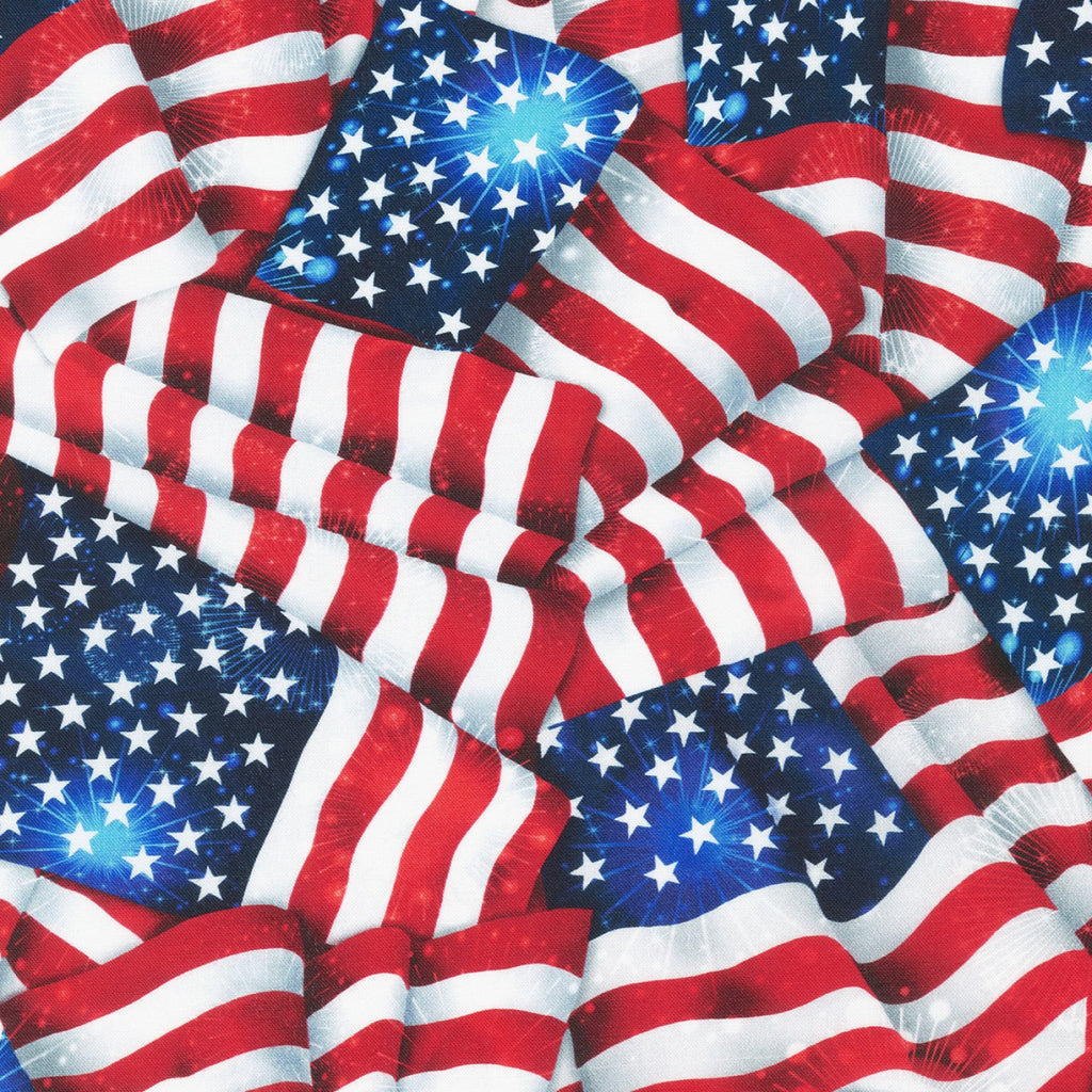Americana Patriots Flag Digital 108" fabric by Robert Kaufman, AAEXD-10227-202