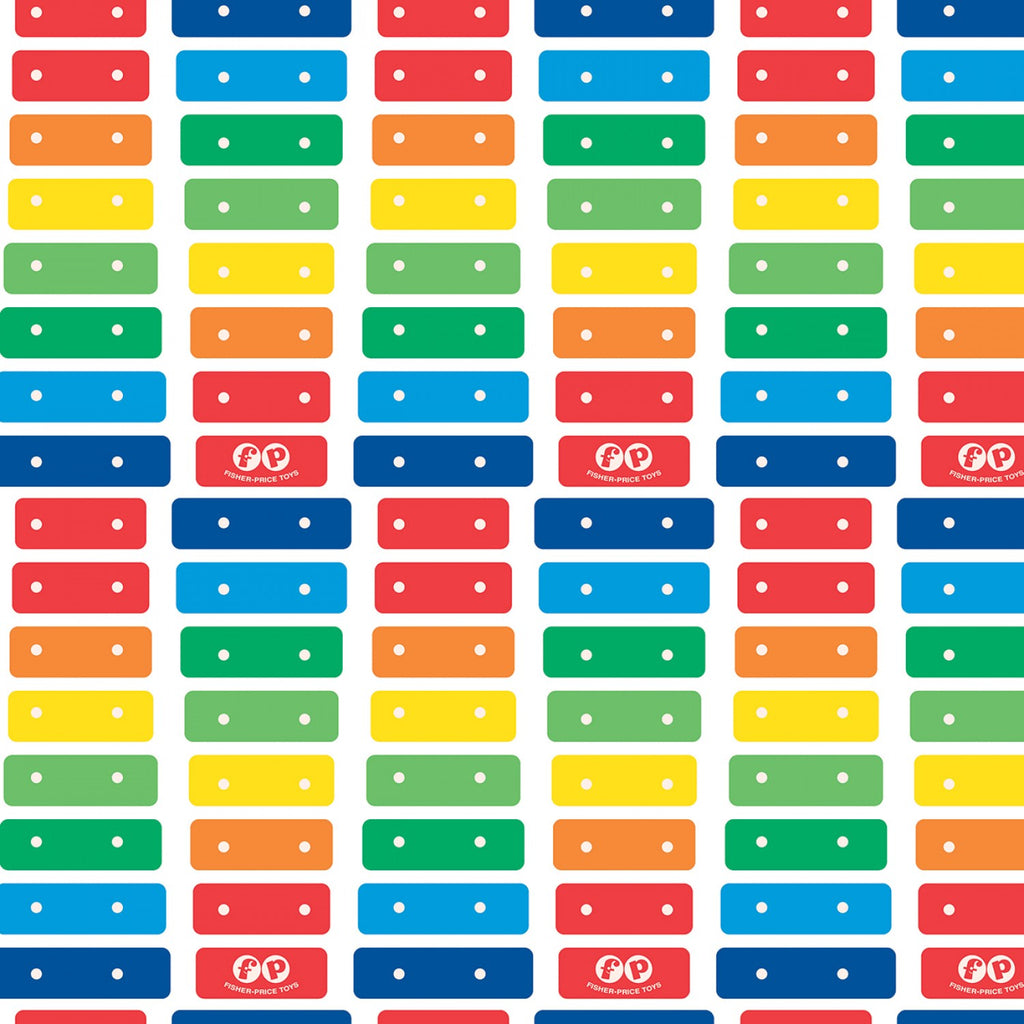 Fisher-Price White Xylophone 44" fabric by Riley Blake, C9761-White