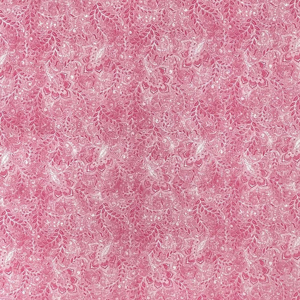 Pink Flowers and Vines 118" fabric by Oasis, 18-40104, Classic
