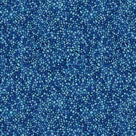 Navy Kaleidoscope Tonal 2-ply Flannel 108" wide fabric by Studio-E, F5596-77