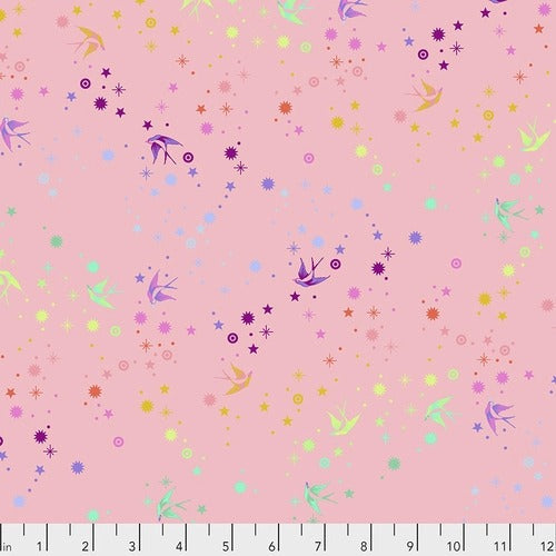 Blush Fairy Dust 44" fabric by Free Spirit, Tula Pink, PWTP133.BLUSH