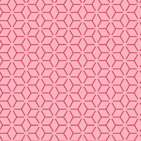 Pink Connected Stars 108" fabric by Maywood Studios, MASQB200-P