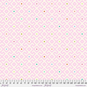 Pink Mama Geo - Dawn- 108" fabric by Tula Pink, Moon Garden, QBTP0101.Dawn