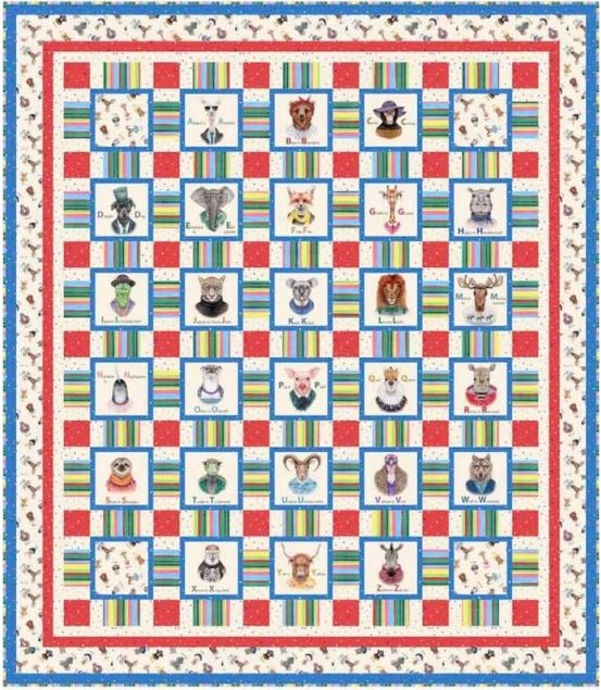 Alphabet Weave Quilt Kit 56" x 64"