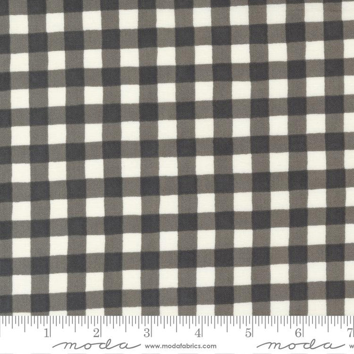 Slate Checker 108" fabric by Moda, 108005 13, Happiness Blooms