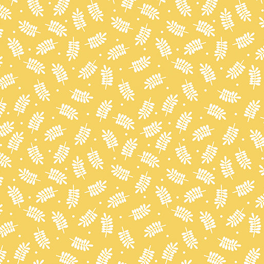 Yellow Leaf 44" fabric by Benartex, 13210-33, Playhouse Pals