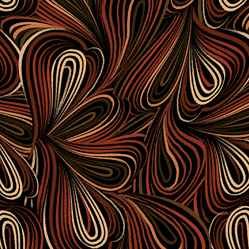 Brown-Cream Colorflow 108" fabric by Benartex, 14578W-78