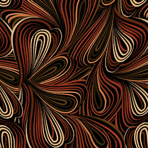 Brown-Cream Colorflow 108" fabric by Benartex, 14578W-78