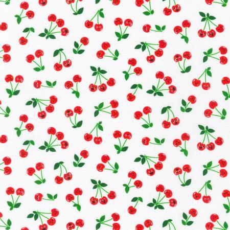 Cherries with smiles 44" fabric by Kaufman, AAK-20952-1, Farm to Table