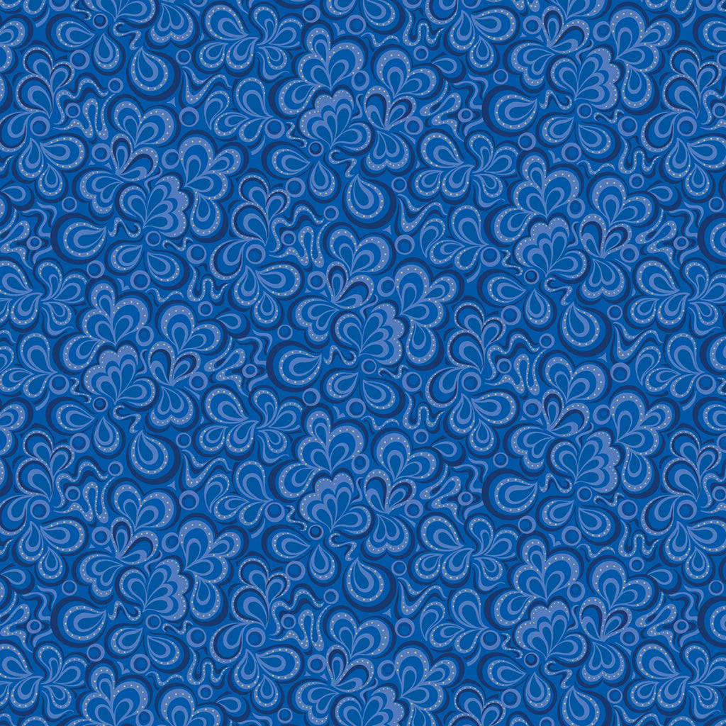 Blue Serenade Stream Moonlight 108" fabric by Benartex, 17220W-56