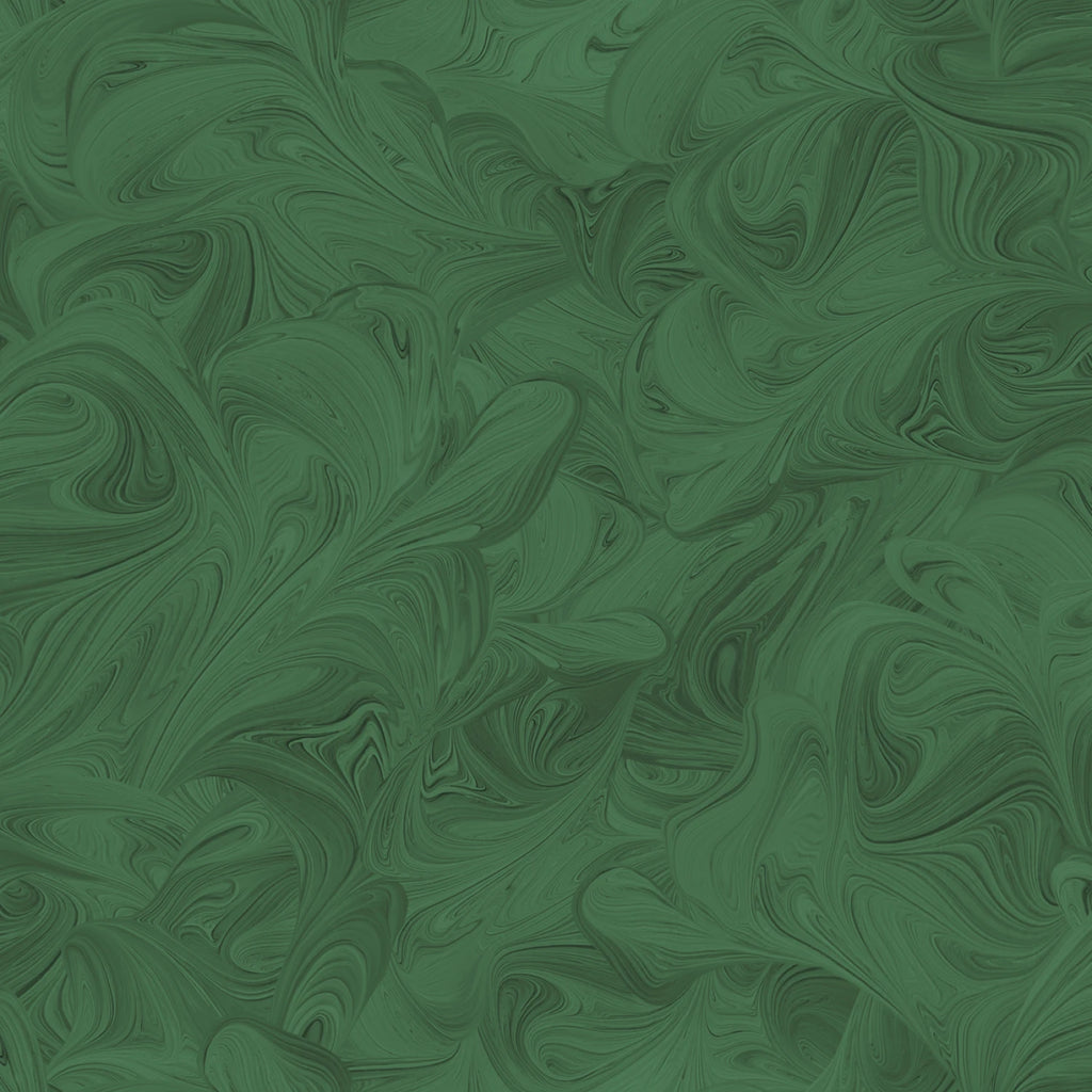 Dark Green Swirls 118" fabric by Oasis, 18-76620